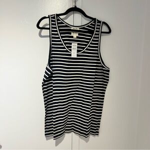Todd Snyder Japanese Nautical Navy/Ivory Striped Tank.  Size L.  NWT.